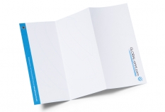 DIN A4 Briefpapier 2x gefalzt auf DIN-Lang Format (10 x 21 cm)